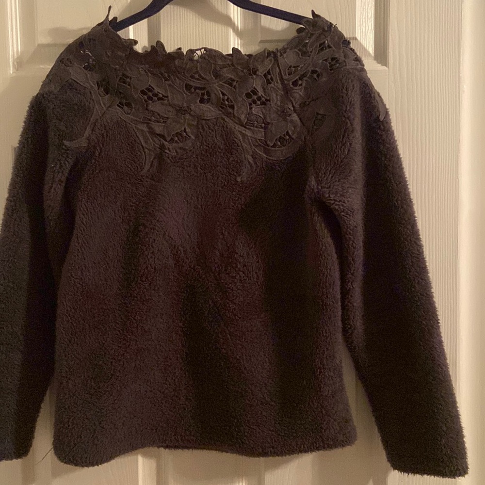 Size large woman soft like velvet blouse